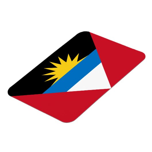 Antigua en Barbuda Vlag Premium Magnet Magneet (Linkerzijde)