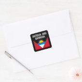ANTIGUA EN BARBUDA vlag Vierkante Sticker (Envelop)
