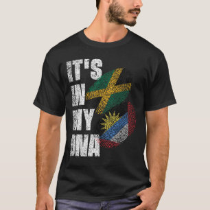 Antigua en Jamaicaans DNA Mix Flag Heritage T-shirt