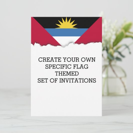 Antigua Flag Kaart (Staand voorkant)