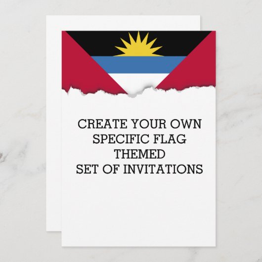 Antigua Flag Kaart (Voorkant / Achterkant)