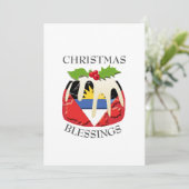 ANTIGUA FLAG | Kerstmis | Festief Feestdagenkaart (Staand voorkant)