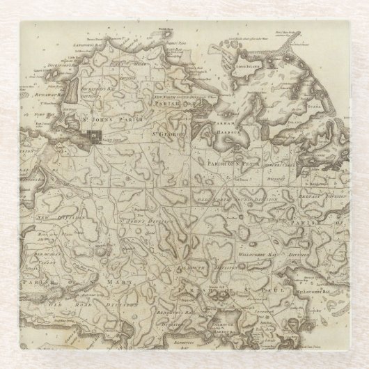 Antigua Glazen Onderzetter (Voorkant)