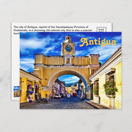 Antigua, Guatemala, Midden-Amerika Briefkaart (Voorkant / Achterkant)