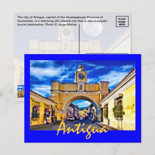 Antigua, Guatemala, Midden-Amerika Briefkaart (Voorkant / Achterkant)