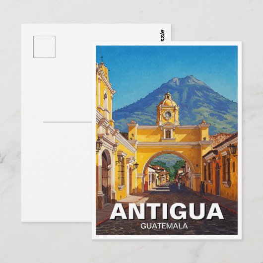 Antigua Guatemala Reizen Briefkaart (Voorkant / Achterkant)