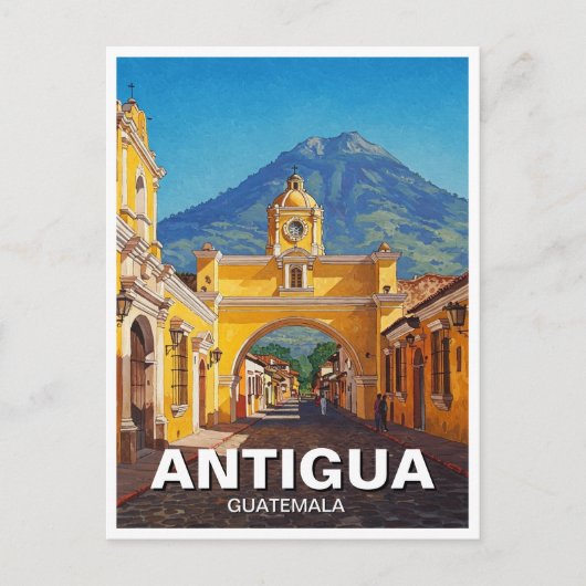 Antigua Guatemala Reizen Briefkaart (Voorkant)