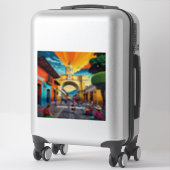 Antigua Guatemala Reizen  Retro Sticker (Koffer)