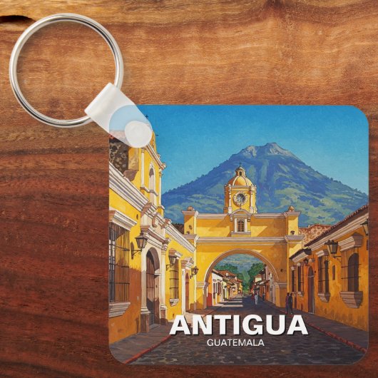 Antigua Guatemala Reizen Sleutelhanger (Voorkant)