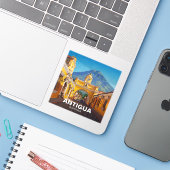 Antigua Guatemala Reizen Sticker (Laptop met iPhone)