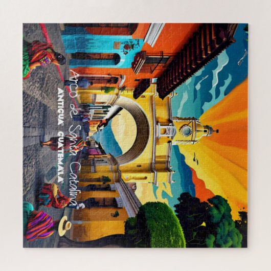 Antigua Guatemala |  retro Legpuzzel (Horizontaal)