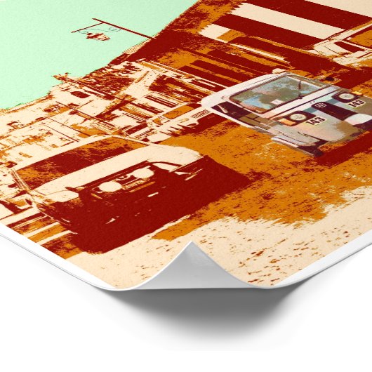 Antigua Guatemala Tuc Tuc Tuc en Volcano Poster (Hoek)