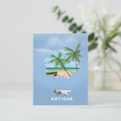 Antigua Illustrated kaart reisposter (Staand voorkant)