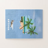 Antigua Illustrated kaart reisposter Legpuzzel (Horizontaal)