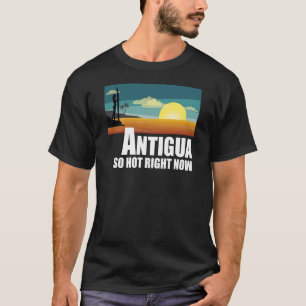 Antigua is zo heet nu Retro Travel Beach Vacati T-shirt