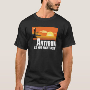 Antigua is zo heet nu Retro Travel Beach Vacati T-shirt