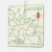  Antigua Island kaart Keramisch Ornament (Links)