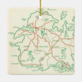  Antigua Island kaart Keramisch Ornament (Achterkant)