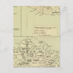 Antigua Lithograded Map Briefkaart