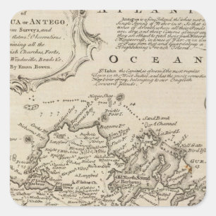 Antigua of Antego Vierkante Sticker