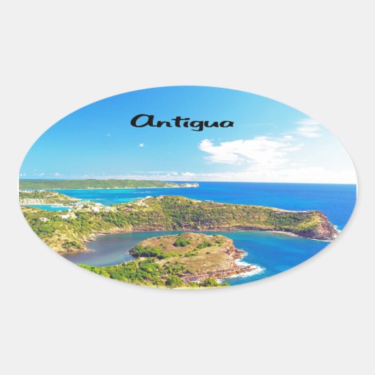 Antigua Ovale Sticker (Voorkant)