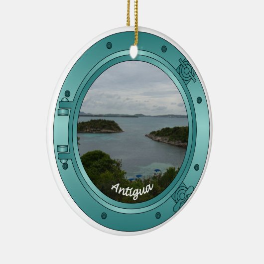 Antigua Porthole Keramisch Ornament (Rechts)