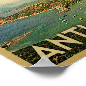 Antigua Poster Vintage Travel Poster Caribisch geb (Hoek)