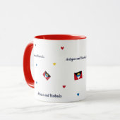 Antigua Roots Pattern Mok | Caribische Vlag (Voorkant links)