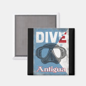 Antigua scuba duikmasker magneet (Voorkant / Achterkant)