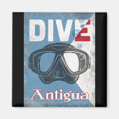 Antigua  scuba duikmasker magneet (Voorkant)