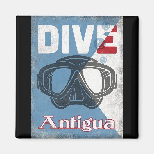Antigua scuba duikmasker magneet (Voorkant)