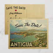 Antigua sparen de  Briefkaarten van de Datum (Voorkant / Achterkant)