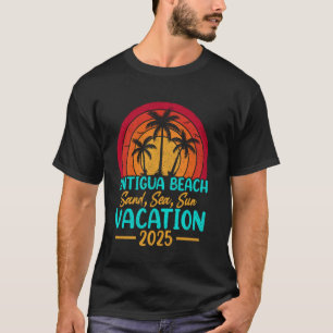 Antigua Strand Zand Zee Zon Vakantie 2025 T-shirt