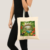 Antigua Tropisch Eilandparadijs Tote Bag (Voorkant (product))