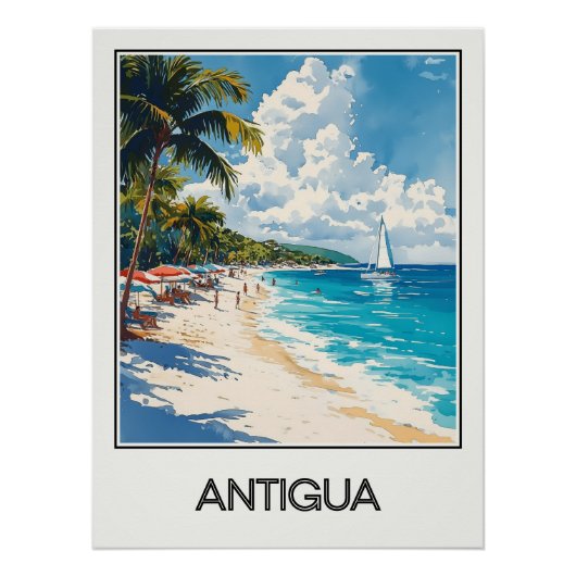 Antigua, tropisch paradijs perfect poster (Voorkant)