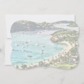 Antigua Uitzicht Falmouth Harbour Kaart (Achterkant)
