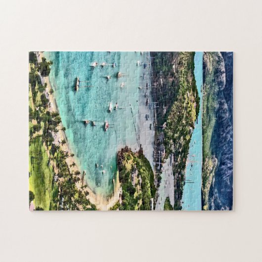 Antigua Uitzicht Falmouth Harbour Legpuzzel (Horizontaal)