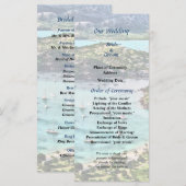 Antigua Uitzicht Falmouth Harbour Wedding Programm Programmakaart (Voorkant / Achterkant)