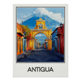 Antigua-vintage, koloniale charme perfect poster
