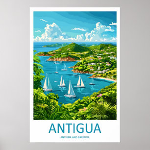 Antigua Vintage Reisposter Ski Nationaal Park Poster
