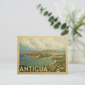 Antigua Vintage Travel Briefkaart (Staand voorkant)
