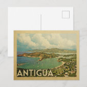 Antigua Vintage Travel Briefkaart (Voorkant / Achterkant)