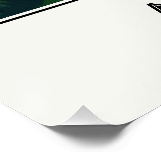 Antigua-vintonijn, tropische baai perfect poster (Hoek)