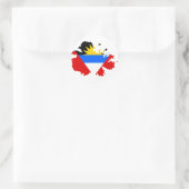 Antigua vlag kaart ronde sticker (Tas)