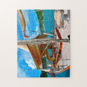 Antigua zeiljachten. legpuzzel (Verticaal)