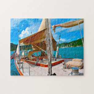 Antigua zeiljachten. legpuzzel