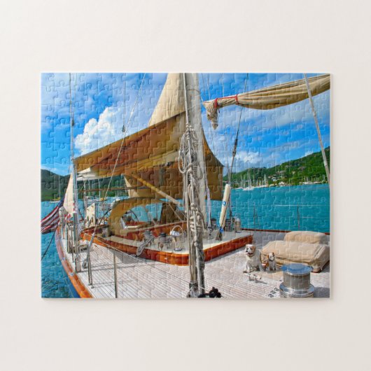 Antigua zeiljachten. legpuzzel (Horizontaal)