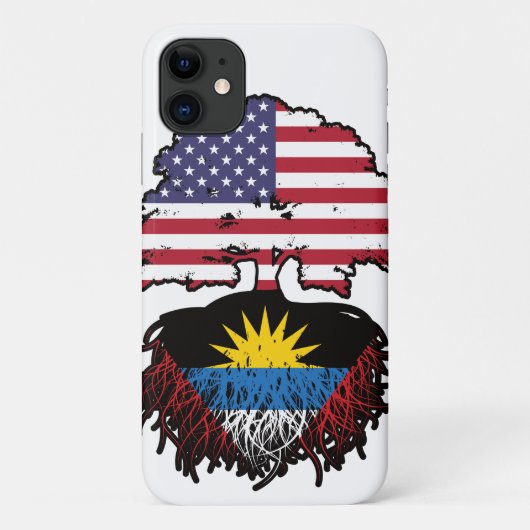 Antiguan American USA Tree Roots Flag Case-Mate iPhone Case (Achterkant)