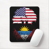 Antiguan American USA Tree Roots Flag Muismat (Met muis)