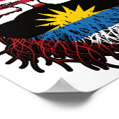 Antiguan American USA Tree Roots Flag Poster (Hoek)